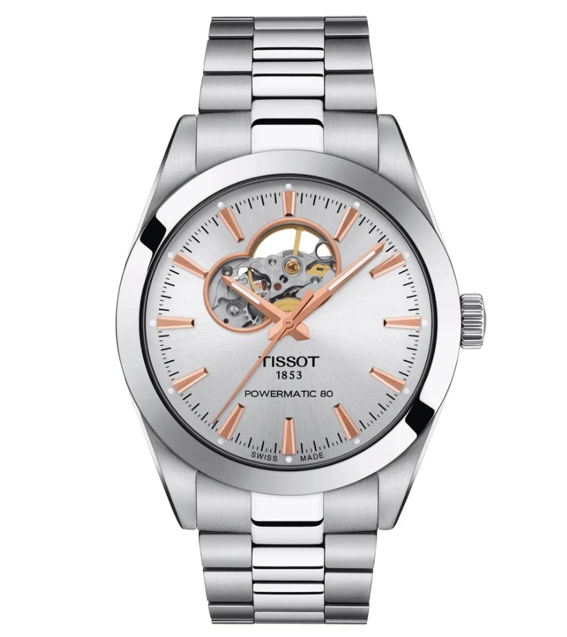 Tissot T-Classic Gentleman Powermatic 80 Open Heart férfi óra - T127.407.11.031.01