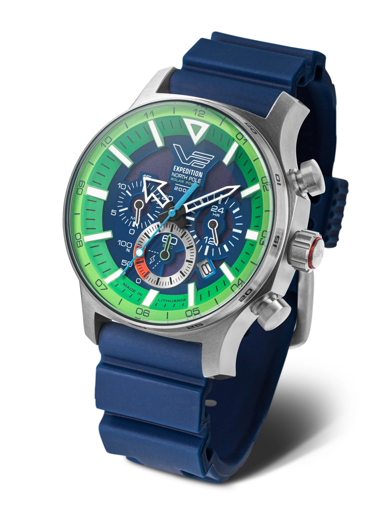 Vostok Europe Expedition “Polar Spruce” Solar Power Chronograph férfi óra - 595A733-SB