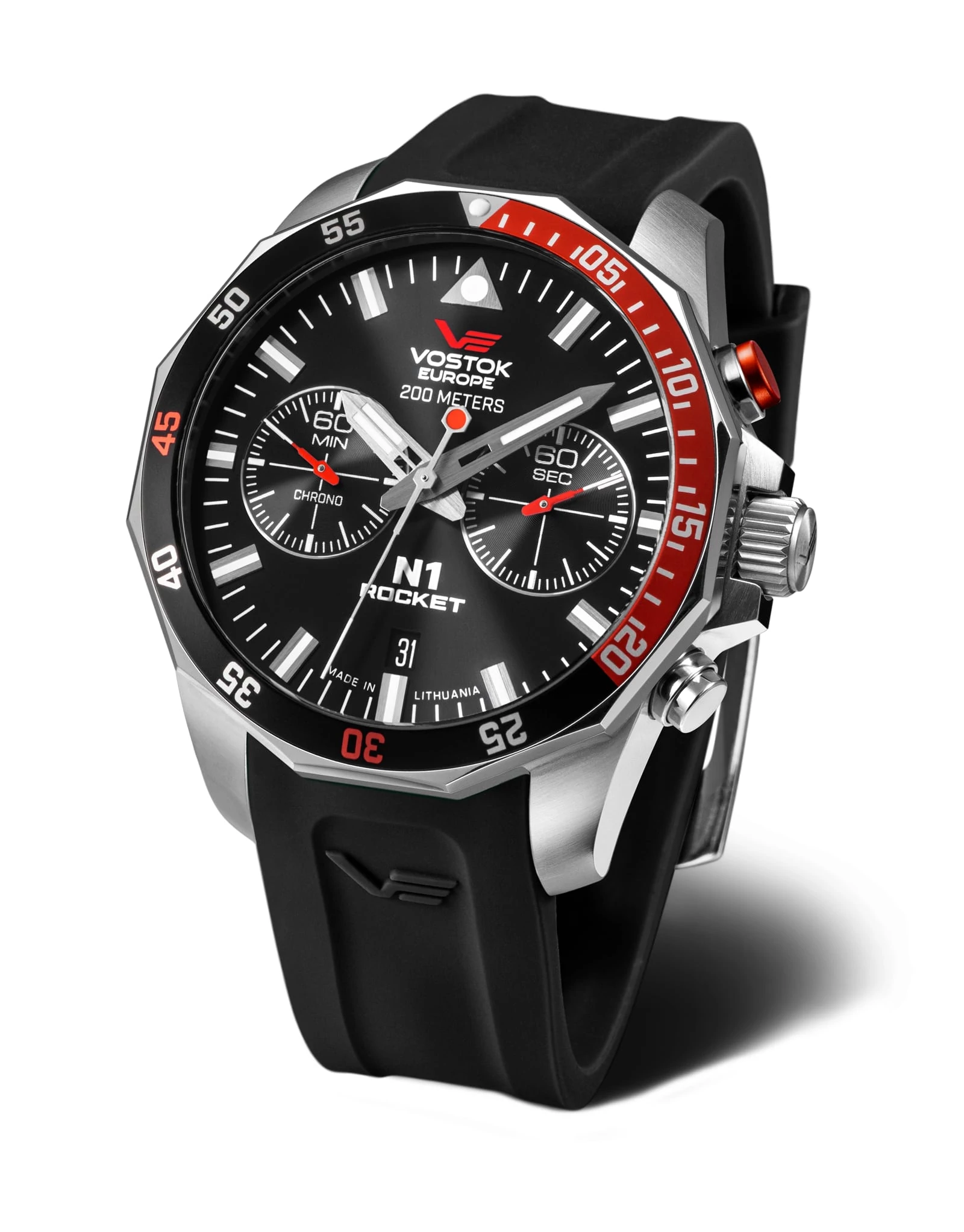 Vostok Europe N1 Rocket Chrono Line férfi óra - 225A707-SBLK