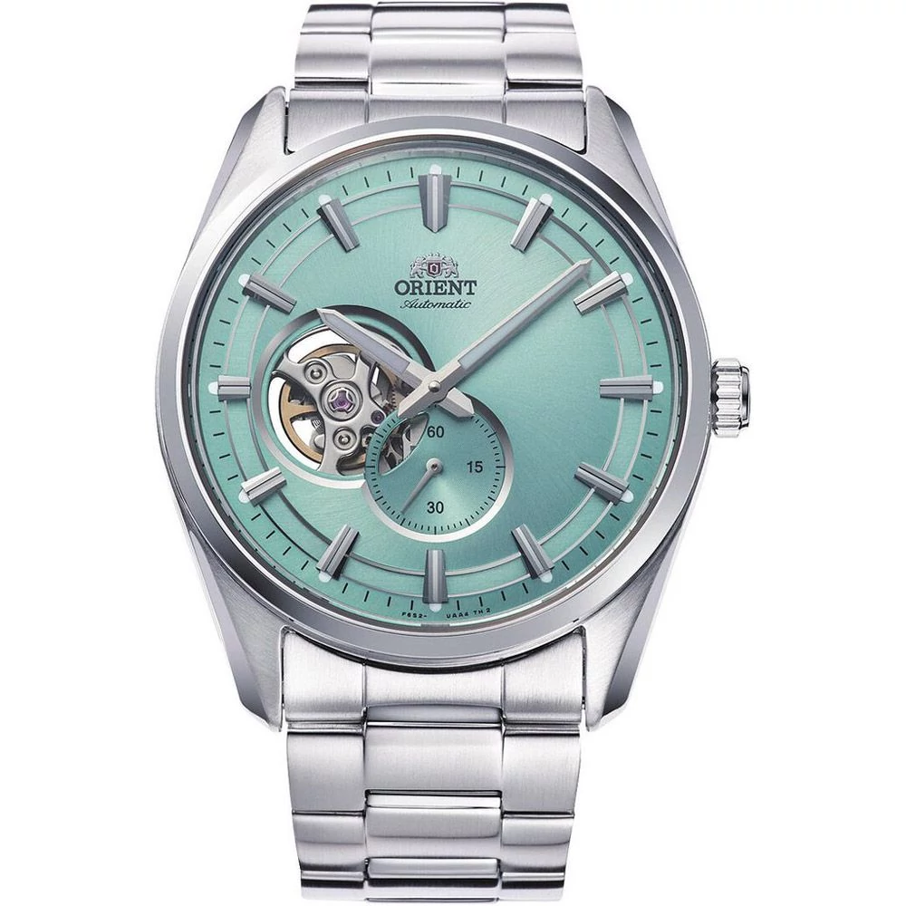 Orient Contemporary Open Heart Tiffany Blue Automata férfi óra - RAAR0009L10B